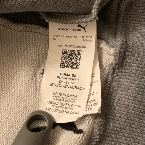 🌙 PUMA X SANKUANZ LOGO GREY LONG SLEEVE PULLOVER HOODIE - SIZE SMALL 🌙 - Picture 8 of 14